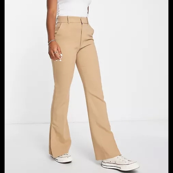 Tailored Split-Hem Flare Pants Abercrombie nwot - Picture 2 of 4